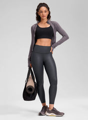 Matte Faux Leather Legging 25''