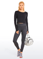 Brushed Thumbhole Cropped Long Sleeve