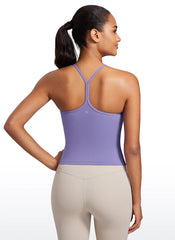 Butterluxe Built in Bra Halter Y Back Tank