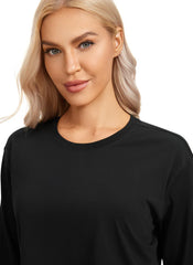 Pima Cotton Cropped Long Sleeve