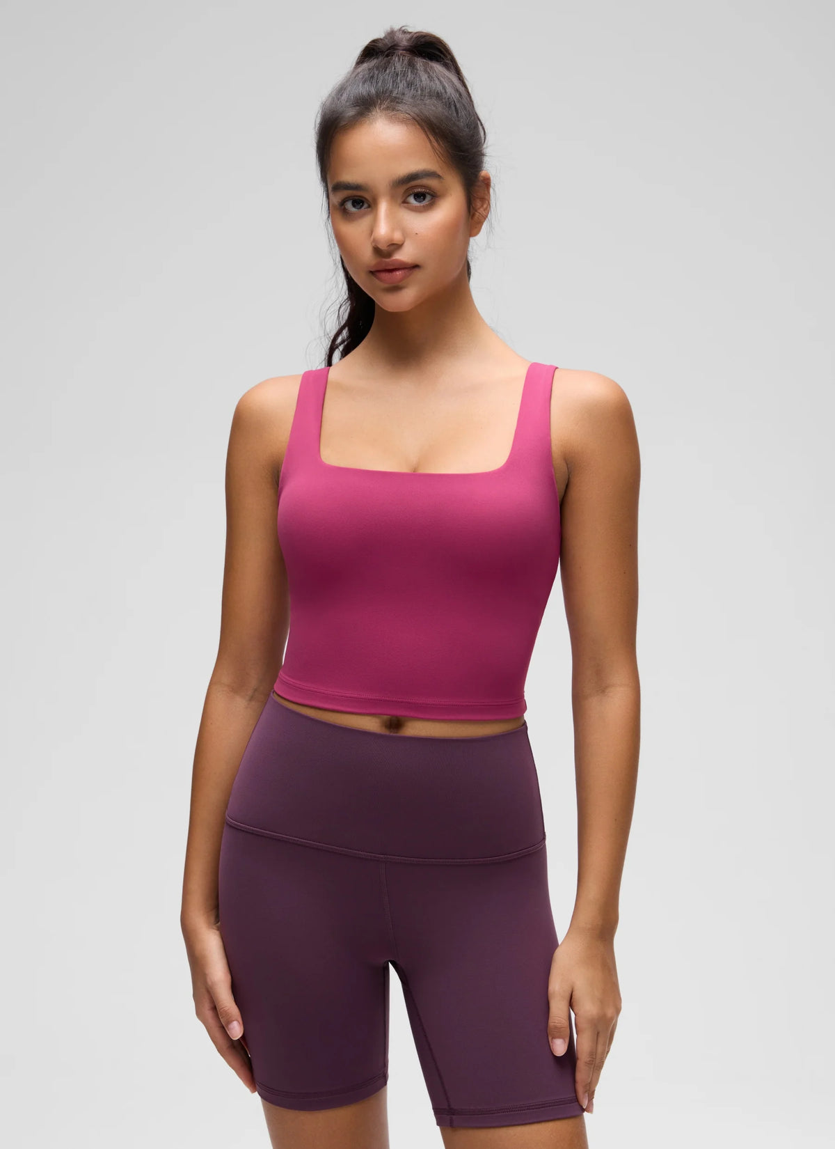 Butterluxe Square Neck Built in Bra Tank