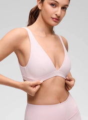 Butterluxe Soft Double Lined V Neck Sports Bra