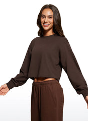 Amenity Double Raw Hem Sweatshirt