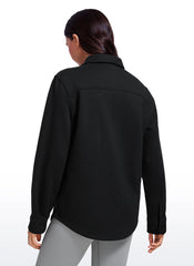 Fleece Lined Oversized Button Down Jacket