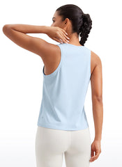 Pima Cotton Sleeveless  Scoop Neck Tank